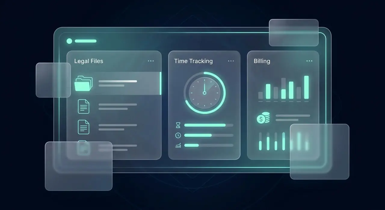 Interface d'un logiciel de gestion pour cabinet d'avocats