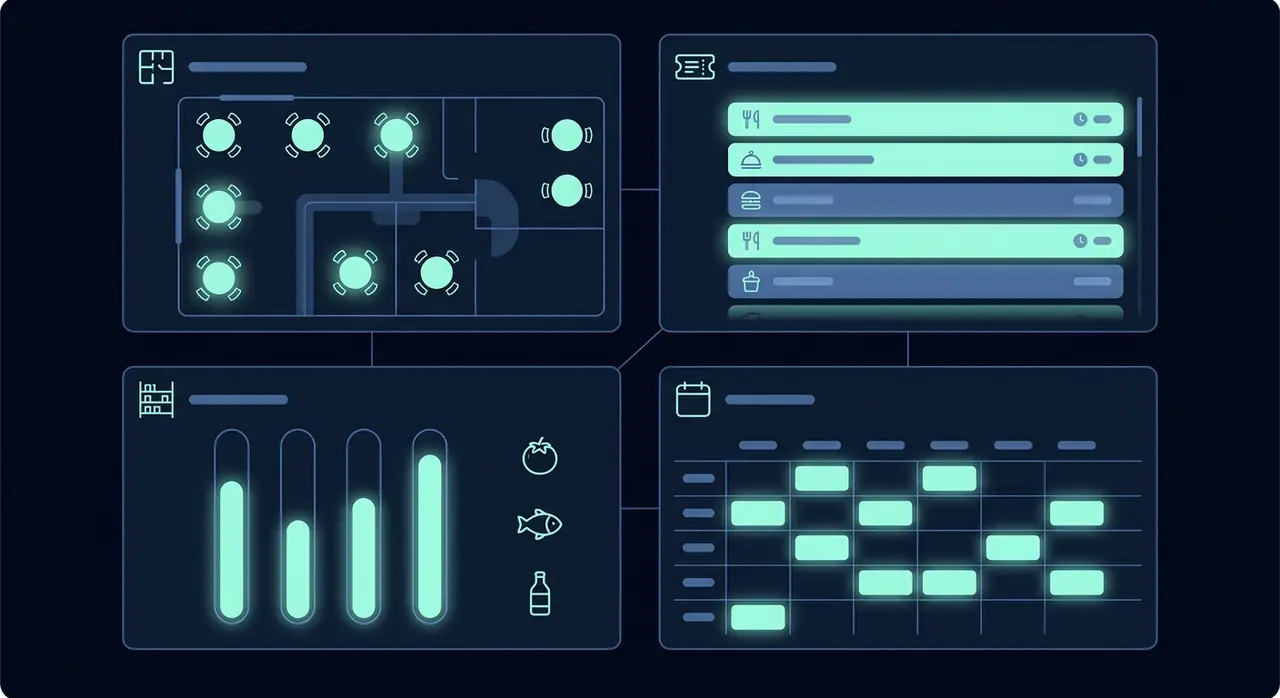 Interface d'un logiciel de gestion pour restaurant